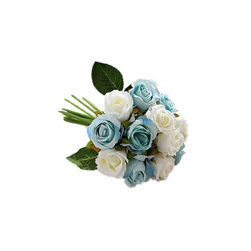 Premium Artificial Silk Rose Bouquet – Red 12 Heads