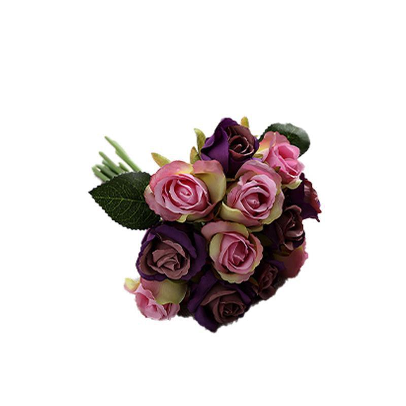 Premium Artificial Silk Rose Bouquet – Red 12 Heads