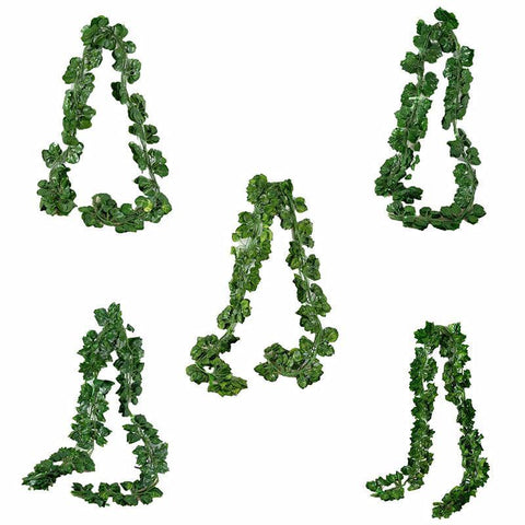 Premium Artificial Ivy Vine Leaf Garland – Scindapsus Leaves 12 x 2m