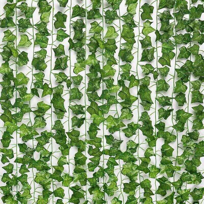 Premium Artificial Ivy Vine Leaf Garland – Scindapsus Leaves 12 x 2m