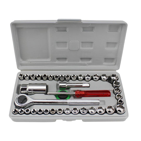Premium 40 Piece Auto Repair Tool Kit with Socket Set