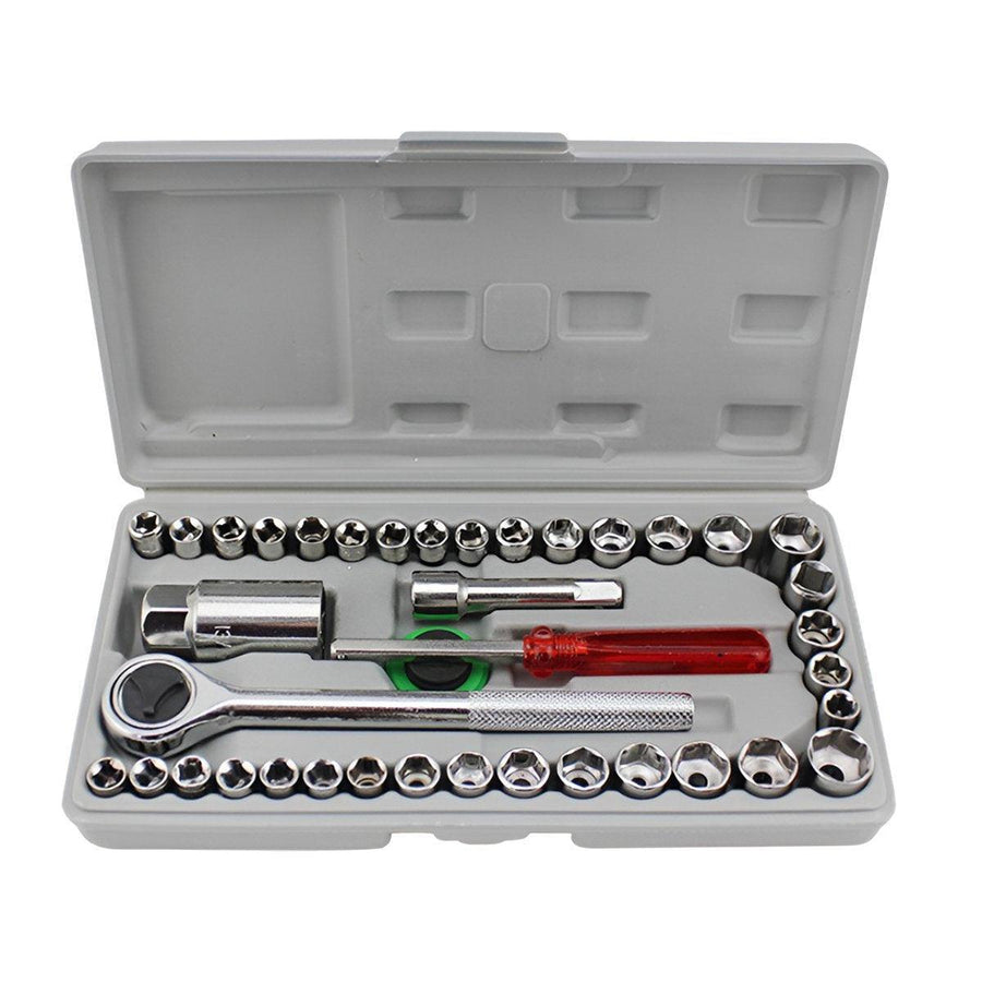 Premium 40 Piece Auto Repair Tool Kit with Socket Set