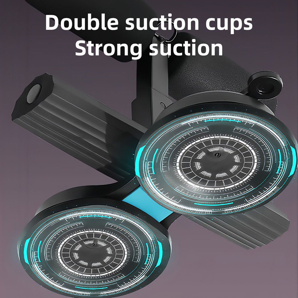 Premium Sit-Up Assistant Device with Suction Cups & 3 Height Levels - Black