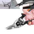 Premium 250mm Aviation Tin Snips with Micro-Serrated Blades - Right-Curved