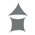 Waterproof Outdoor Shade Sail Garden Sun Canopy UV Protection Patio Awning Cloth - 4x4x4m Triangle - SuperSaverAU - view 1