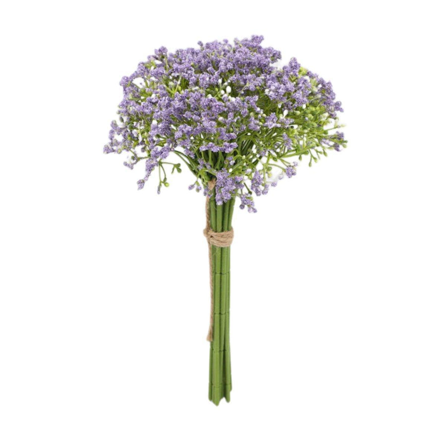 Premium Artificial Baby's Breath Foam Flowers – Purple 16 Pieces