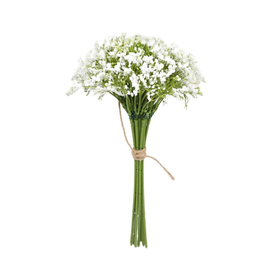 Premium Artificial Baby's Breath Foam Flowers – White 16 Pieces