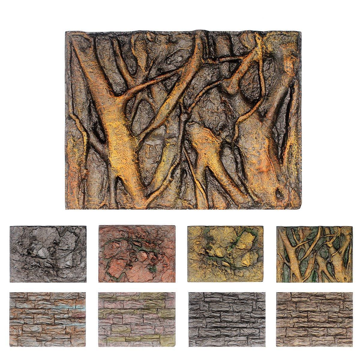 Pet 3D Foam Backgrounds Reptile Tank Board, 60*45cm, 9 Styles, Non-Toxic, Durable