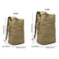 Large Capacity Travel Backpack for Men - Canvas Rucksack, 55cm, Black - SuperSaverAU - view 2