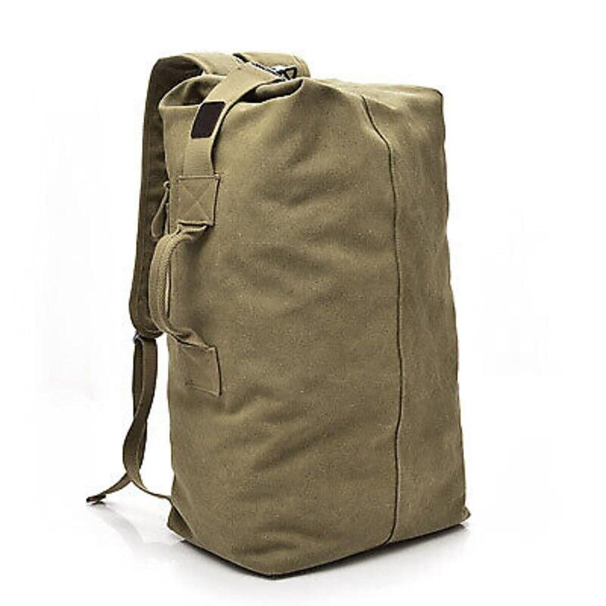 Large Capacity Travel Backpack for Men - Canvas Rucksack, 55cm, Black - SuperSaverAU - view 5