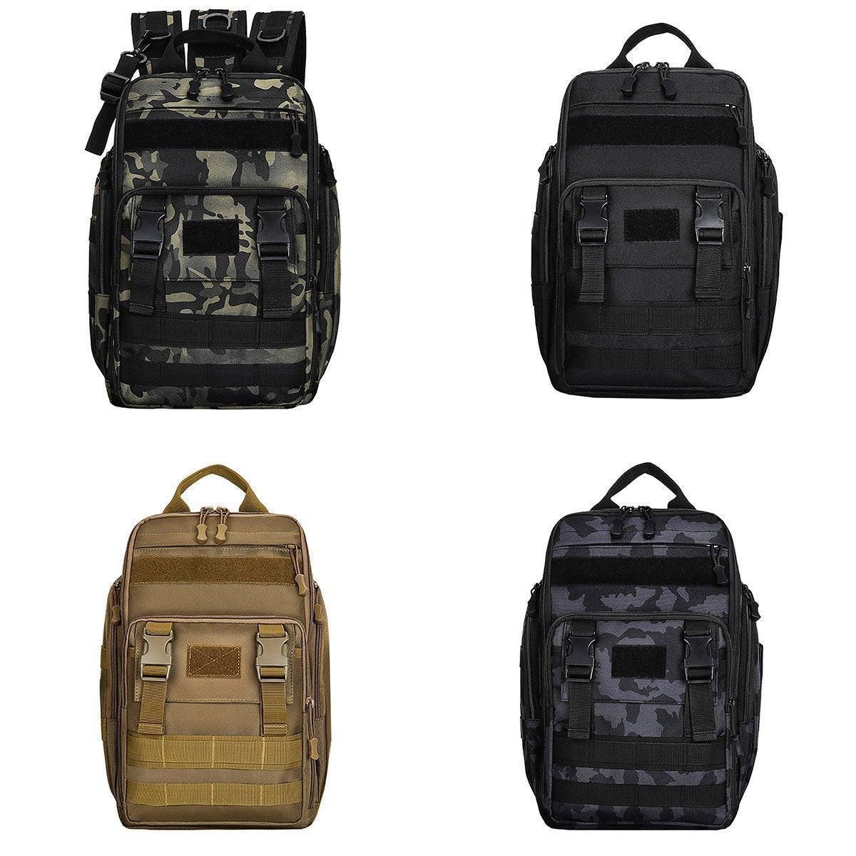 Premium Fishing Tackle Backpack – Night Camouflage with Rod Holders
