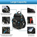 Premium Fishing Tackle Backpack – Night Camouflage with Rod Holders