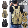 Unisex Retro Rucksack Large Capacity Travel Bag Leisure Backpack Schoolbag - Khaki - SuperSaverAU - view 1