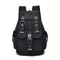Unisex Retro Rucksack Large Capacity Travel Bag Leisure Backpack Schoolbag - Khaki - SuperSaverAU - view 6