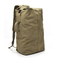 Large Capacity Travel Backpack for Men - Canvas Rucksack, Khaki, Small - SuperSaverAU - view 5