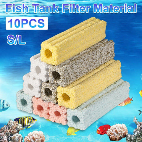 Premium Nano Quartz Aquarium Filter Media Bacteria House - L 10pcs
