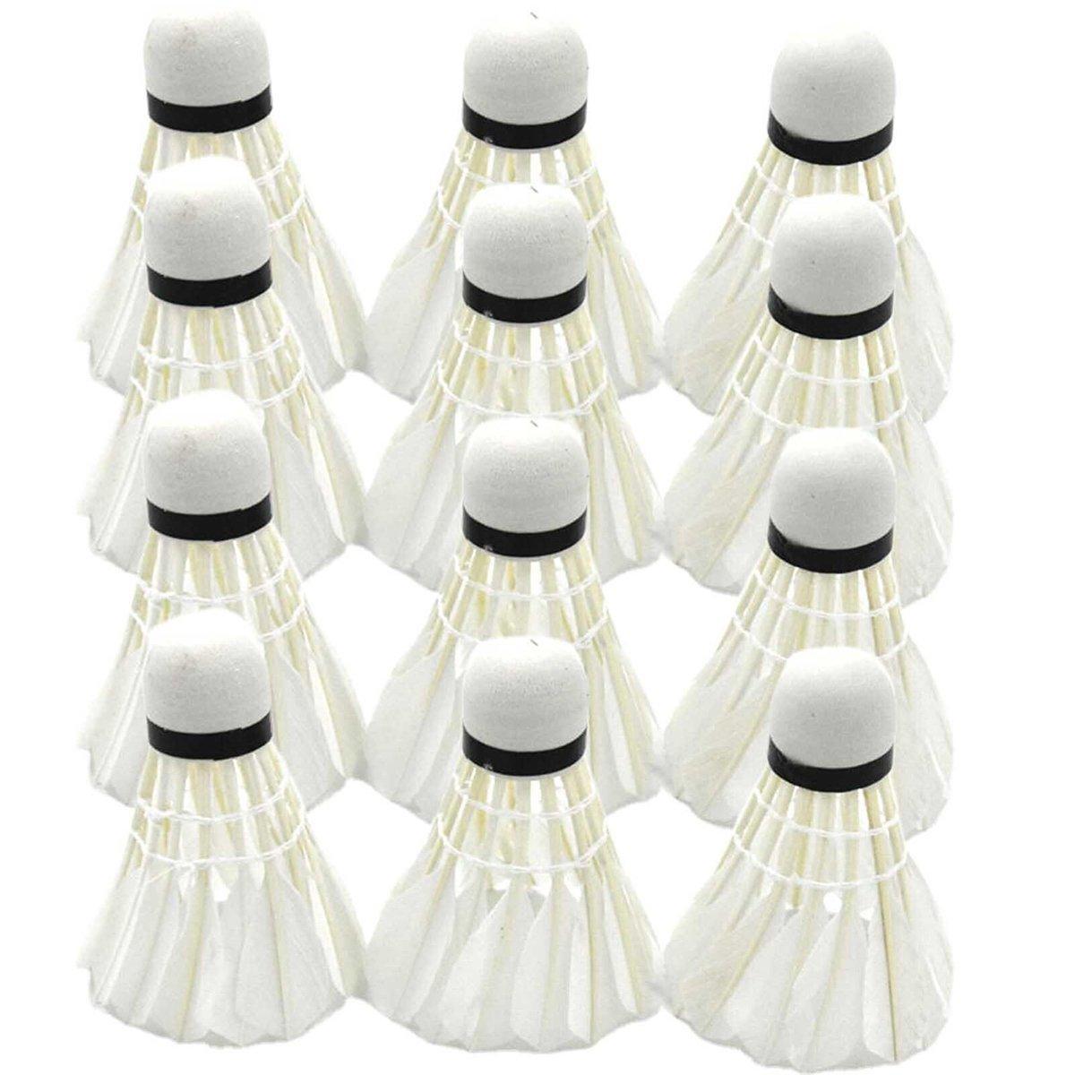 12 Pcs Feather Badminton Shuttlecocks for Training