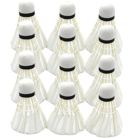 12 Pcs Feather Badminton Shuttlecocks for Training - SuperSaverAU - view 2