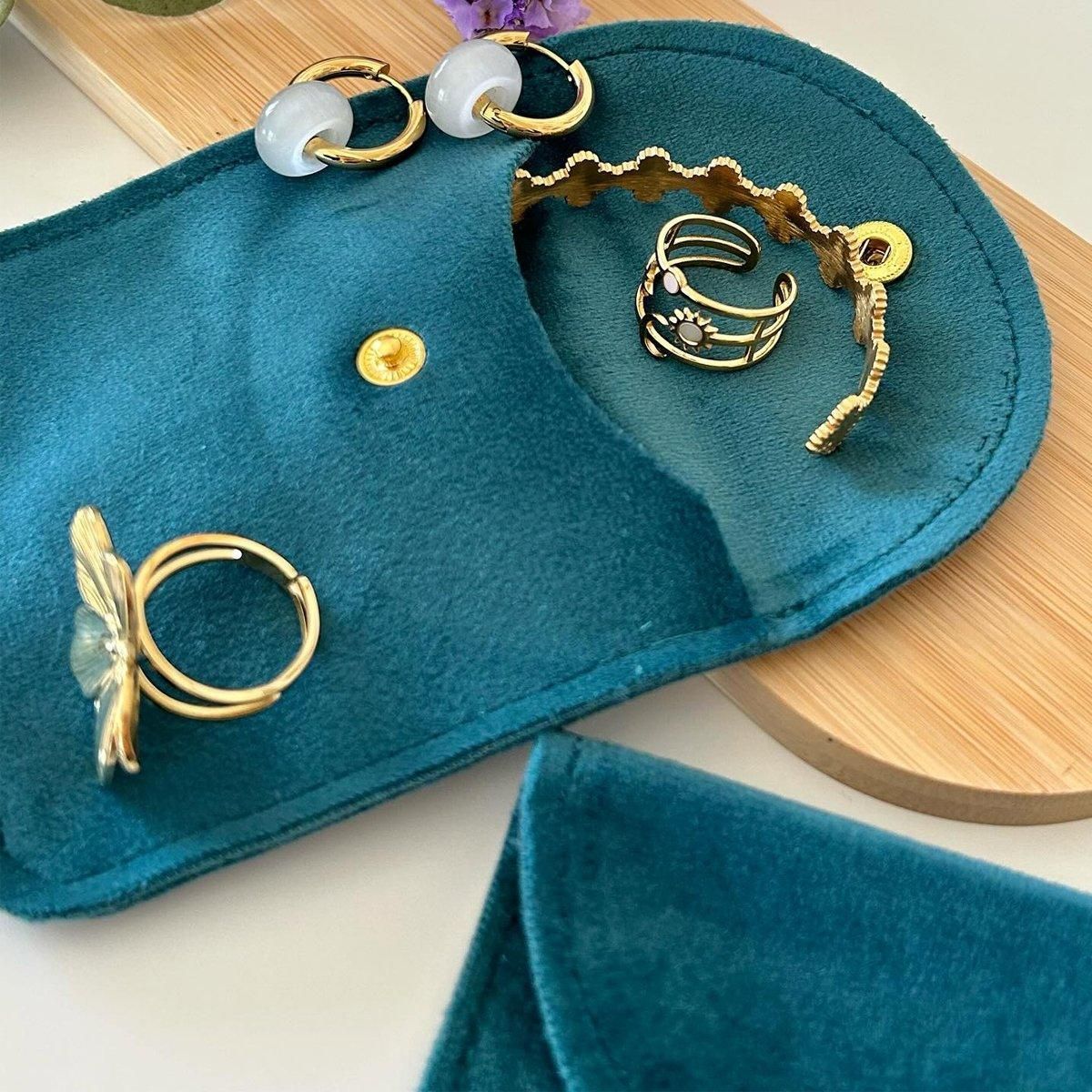 Premium 10 Pack Grey Velvet Jewellery Pouches with Button Closure