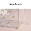 10pcs Small Fresh Transparent PVC Tote Bag Wedding Candy Gift Bag Daisy Design - Red - S - SuperSaverAU - view 4