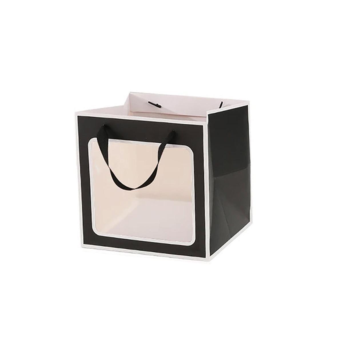 20PCS Open Window for Flower Doll Wedding Gift Transparent Square Packaging Bag - Black 30-30-30cm - SuperSaverAU - view 8