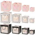 20PCS Open Window for Flower Doll Wedding Gift Transparent Square Packaging Bag - Pink 15-15-15cm - SuperSaverAU - view 2