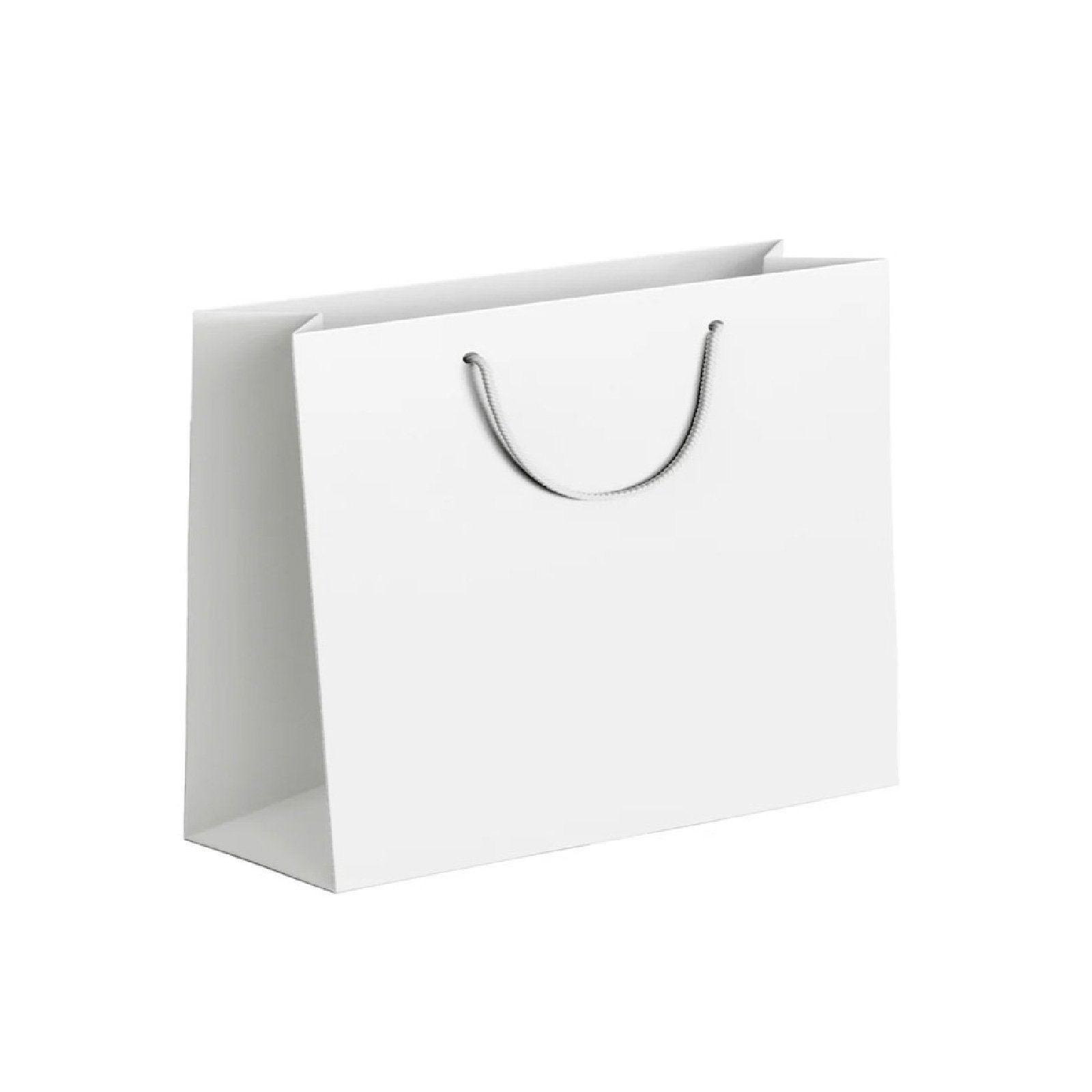 25X Kraft Paper Bags Gift Shopping Bag Carry White Pink Black Bag With Handles - Black-17-24-10 - SuperSaverAU - view 6