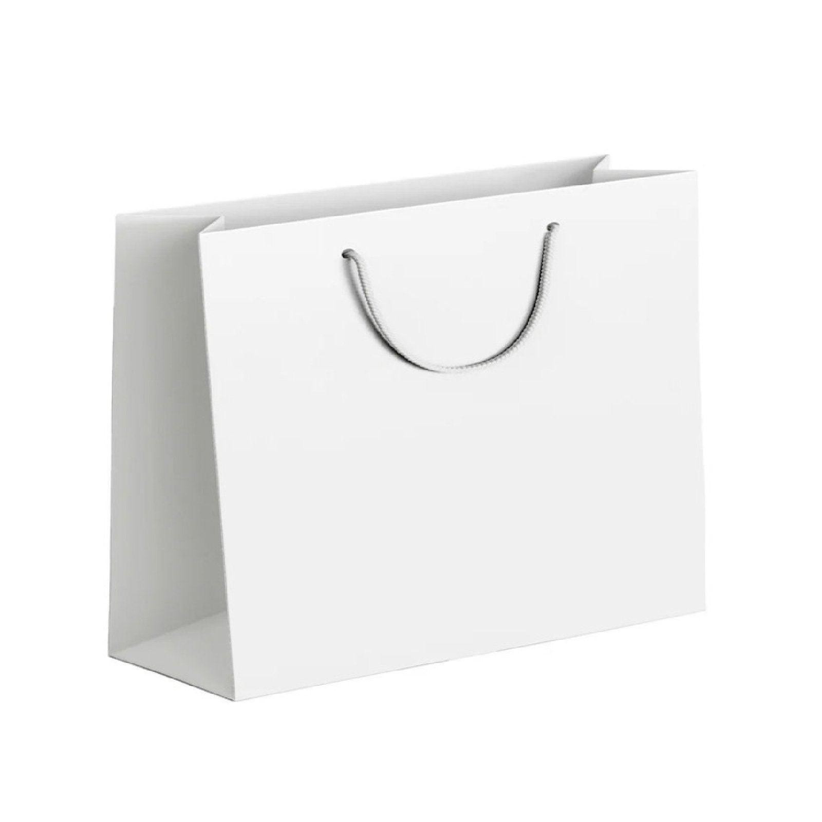 25X Kraft Paper Bags Gift Shopping Bag Carry White Pink Black Bag With Handles - Black-17-24-10 - SuperSaverAU - view 8