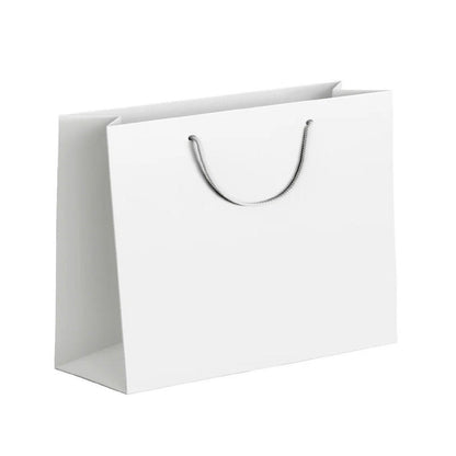 25X Kraft Paper Bags Gift Shopping Bag Carry White Pink Black Bag With Handles - Pink-17-24-10