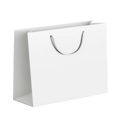 25X Kraft Paper Bags Gift Shopping Bag Carry White Pink Black Bag With Handles - Pink-17-24-10
