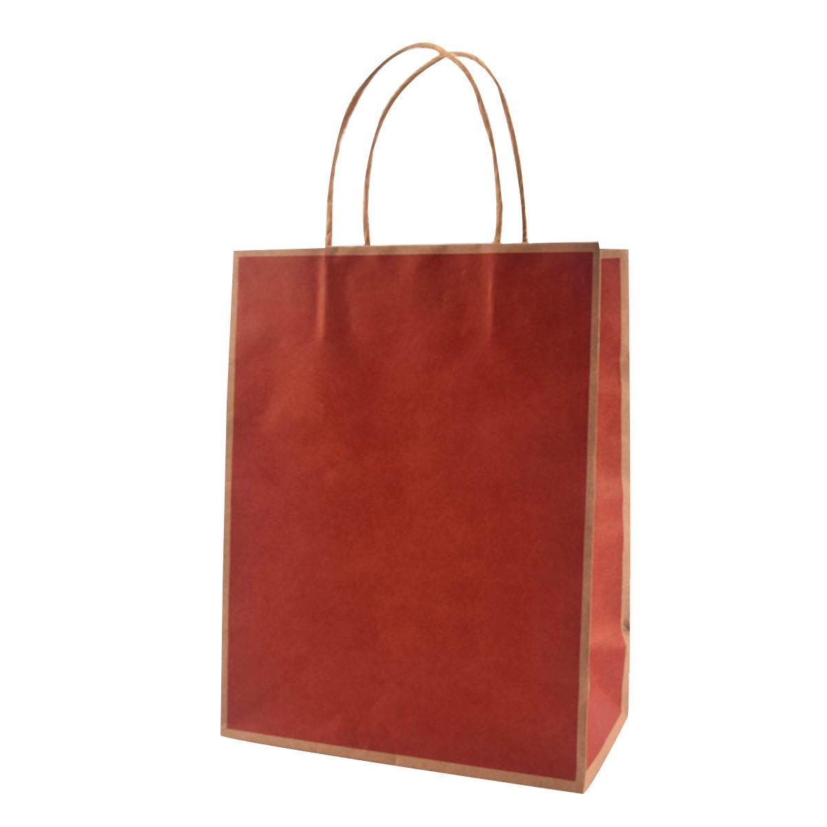 Gift Kraft Paper Bags for Packaging and Takeaway 50PCS - Black-21*15*8cm - SuperSaverAU - view 3