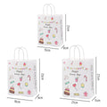 50PCS Colourful Kraft Paper Gift Bags Reusable Party Favor Bags for School Events - BDLW-18*9*23cm - SuperSaverAU - view 2