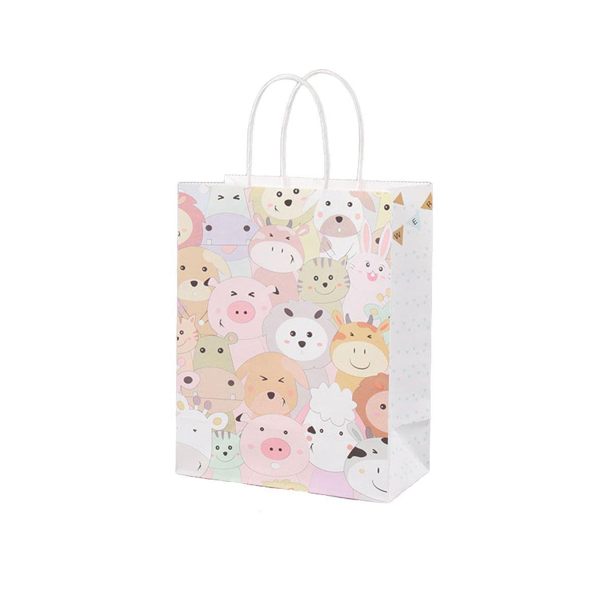 50PCS Colourful Kraft Paper Gift Bags Reusable Party Favor Bags for School Events - BDLW-18*9*23cm - SuperSaverAU - view 6