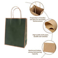 Gift Kraft Paper Bags for Packaging and Takeaway 50PCS - Red-31*26*12cm - SuperSaverAU - view 3