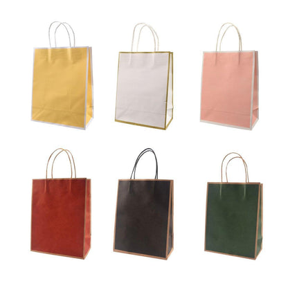 Gift Kraft Paper Bags for Packaging and Takeaway 50PCS - Black-27*32*11cm
