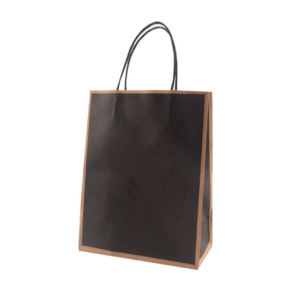 Gift Kraft Paper Bags for Packaging and Takeaway 50PCS - Black-27*32*11cm