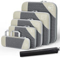 Navy 6PCS Compression Packing Cubes Set - Water-Resistant, Space-Saving, Travel Organizers - SuperSaverAU - view 2