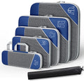 6PCS Compression Packing Cubes Set - Water-Resistant Nylon, Space-Saving, White - SuperSaverAU - view 4