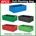 8pcs Felt Rectangular Planting Bags - Blue, 60x30x20cm, Eco-Friendly, Durable - SuperSaverAU - view 1