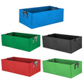 8pcs Felt Rectangular Planting Bags - Blue, 60x30x20cm, Eco-Friendly, Durable - SuperSaverAU - view 2