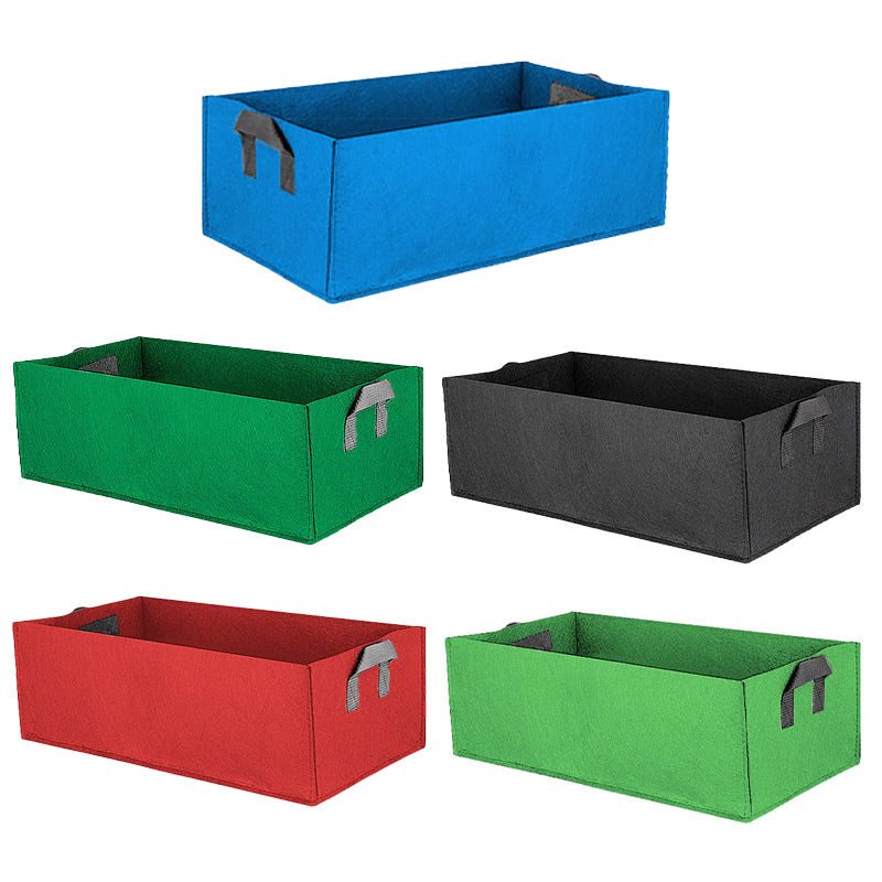 8pcs Felt Rectangular Planting Bags - Blue, 60x30x20cm, Eco-Friendly, Durable