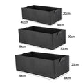8pcs Felt Rectangular Planting Bags - Blue, 60x30x20cm, Eco-Friendly, Durable - SuperSaverAU - view 3