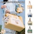 Crossbody Out Dog Bag - Portable Breathable Adjustable Pet Carrier Bag - Beige, 38cm x 15cm x 30cm - SuperSaverAU - view 1