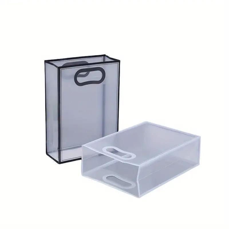 25pcs Transparent PVC Handbag for Wedding Festival Candy Gift Packaging Bag - Black-26*18*8cm - SuperSaverAU - view 1