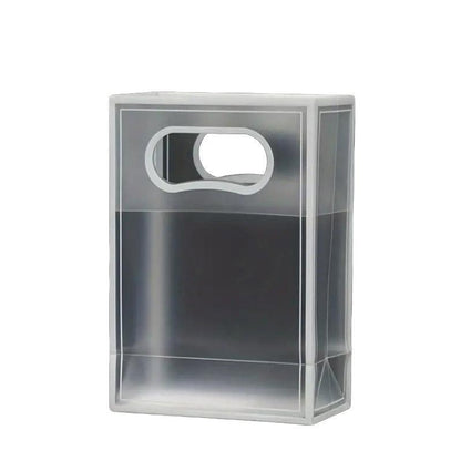 25pcs Transparent PVC Handbag for Wedding Festival Candy Gift Packaging Bag - Black-26*18*8cm