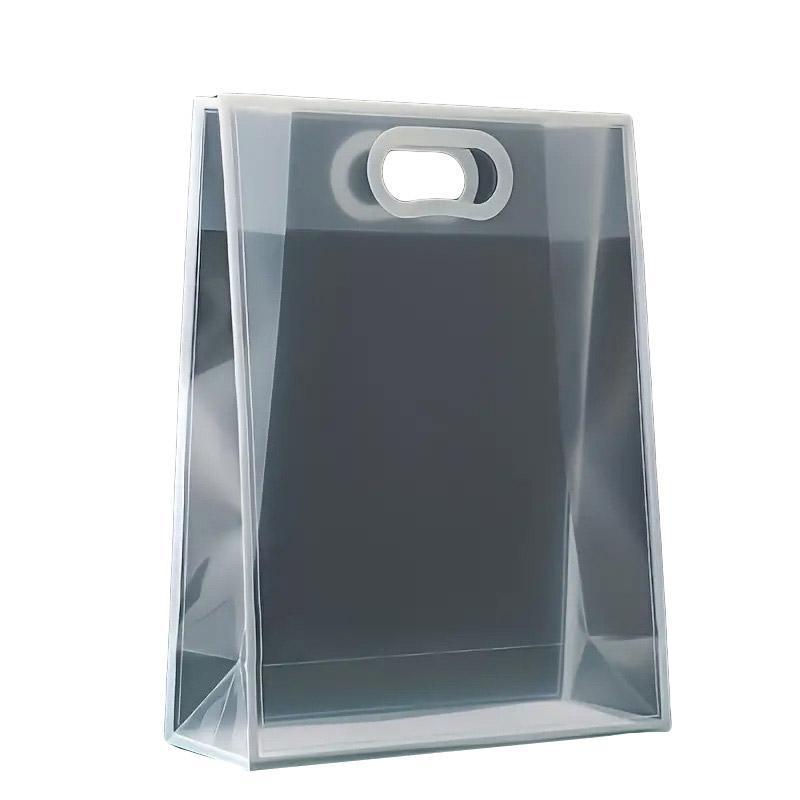 25pcs Transparent PVC Handbag for Wedding Festival Candy Gift Packaging Bag - Black-26*18*8cm - SuperSaverAU - view 5
