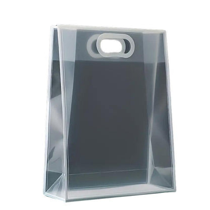 25pcs Transparent PVC Handbag for Wedding Festival Candy Gift Packaging Bag - Black-26*18*8cm