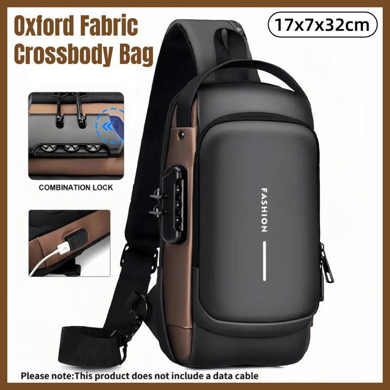Anti-Theft Chest Bag with USB Port, Waterproof, 6.7 x 2.8 x 12.6 inches - SuperSaverAU - view 1