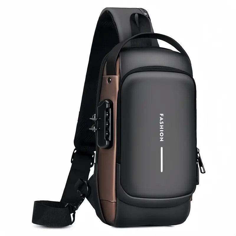 Anti-Theft Chest Bag with USB Port, Waterproof, 6.7 x 2.8 x 12.6 inches - SuperSaverAU - view 2