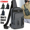 Premium Green Men's Waterproof Multifunctional Crossbody Bag 17x7x30cm